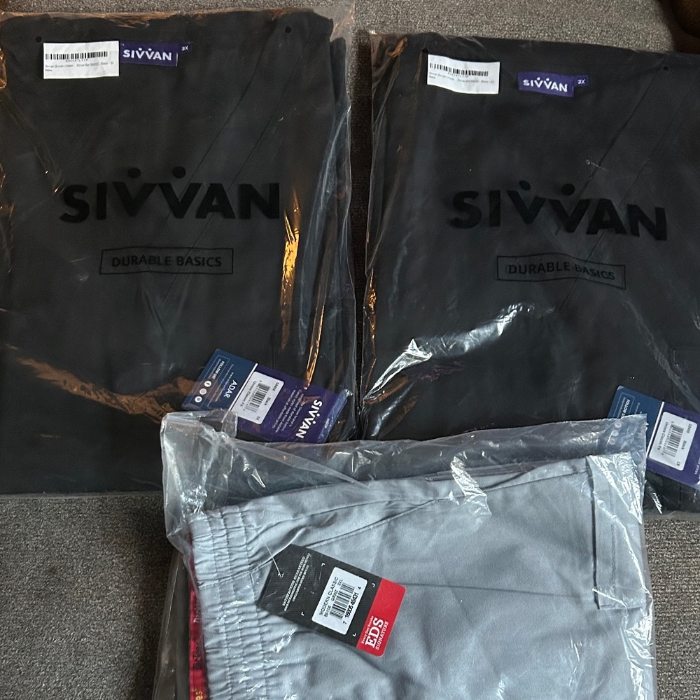 2 Sivvan Unisex Scrub set & Dickies Scrubs 3x